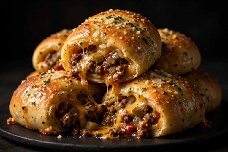 Cheeseburger Dough Rolls