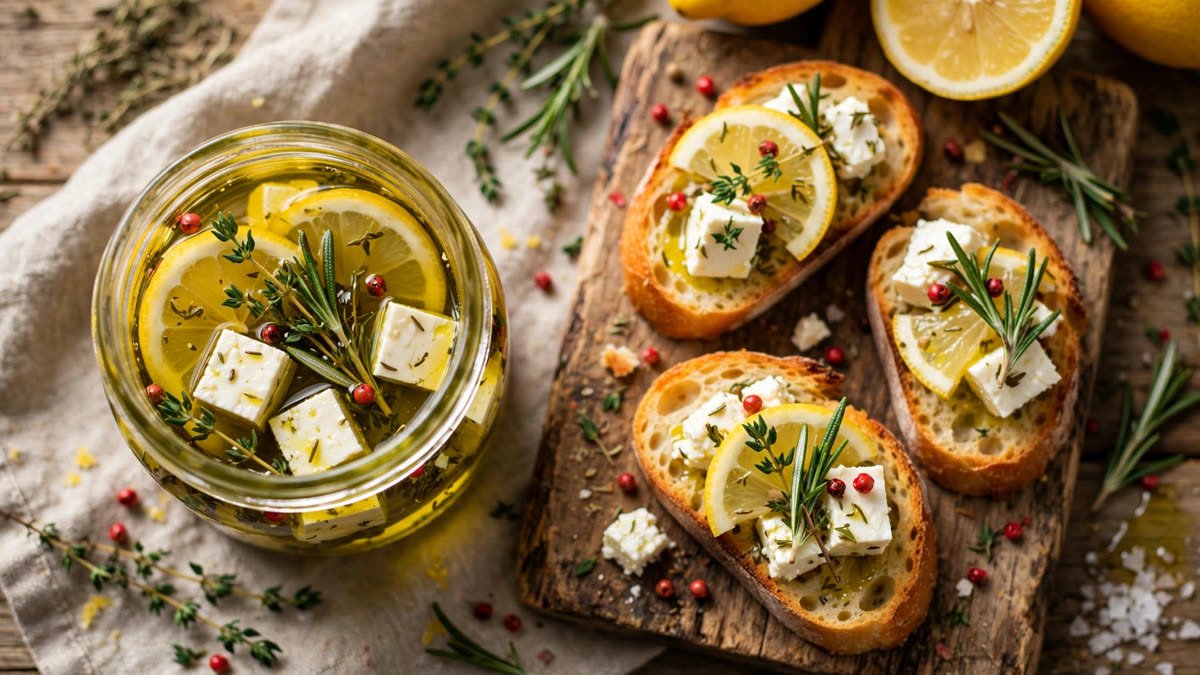 Lemon-Herb Marinated Feta