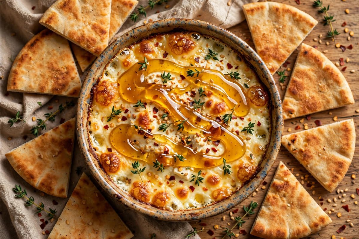Mediterranean Baked Feta with Hot Honey