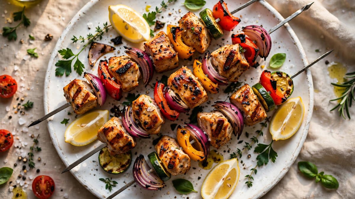 Grilled Chicken Veggie Skewers: A Smoky, 30-Minute High-Protein Dinner