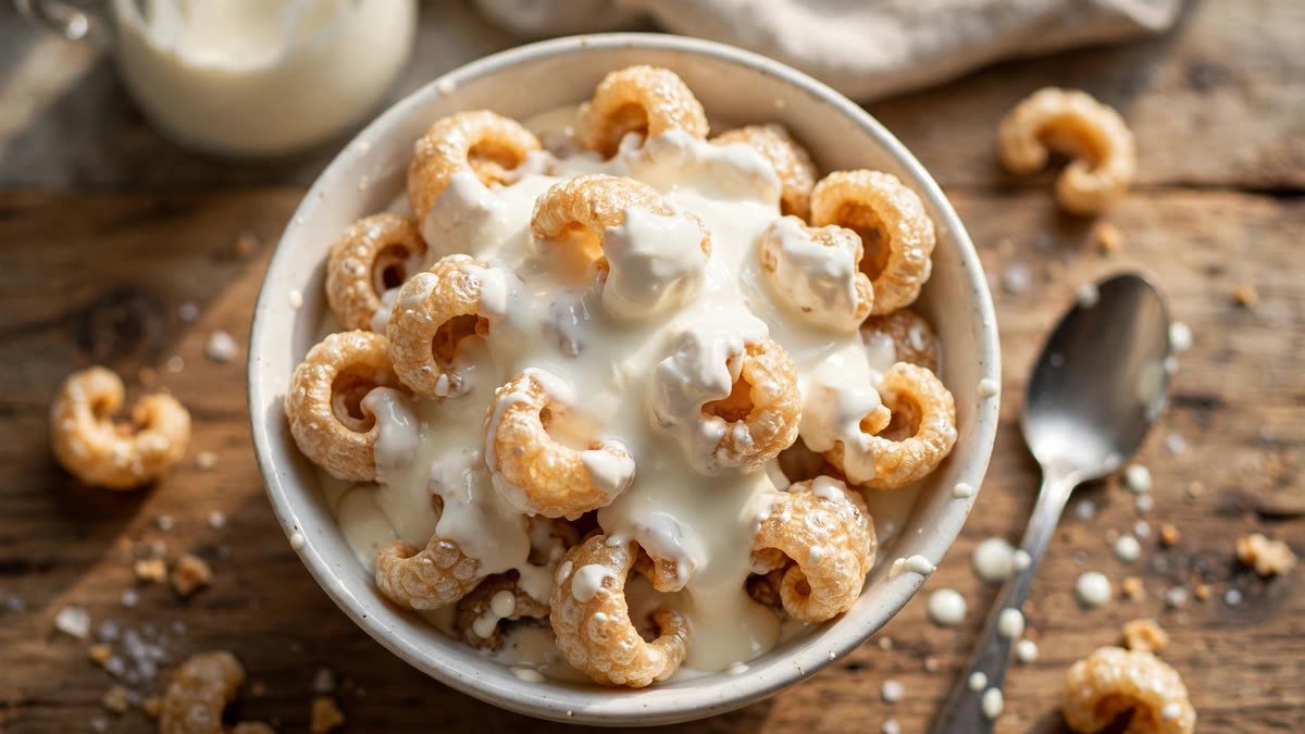 Pork Rind Cereal with Heavy Cream